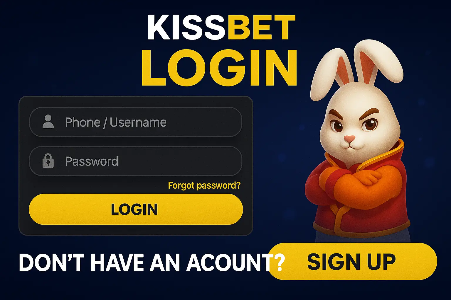 Não Perca tempo, o rRgistro na site KISSBET