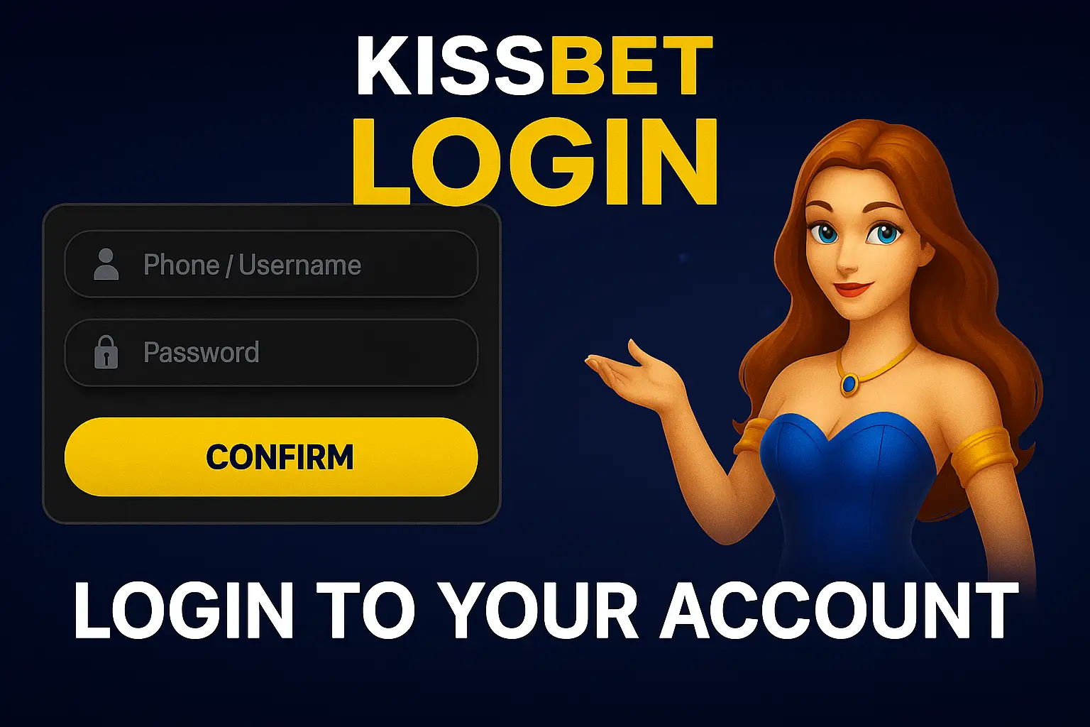 Criar uma nova Conta no plataforma KISSBET